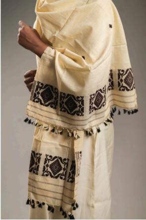 Wrap And Weft-Pale Yellow Stole