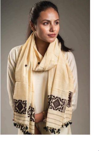 Wrap And Weft-Pale Yellow Stole