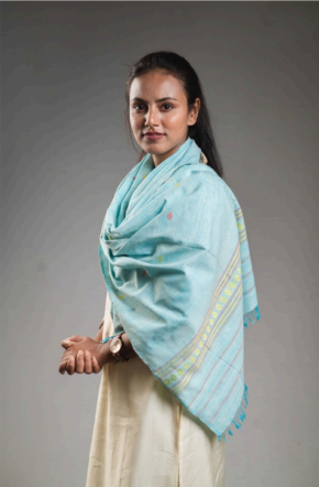 Wrap And Weft-Light Blue Stole