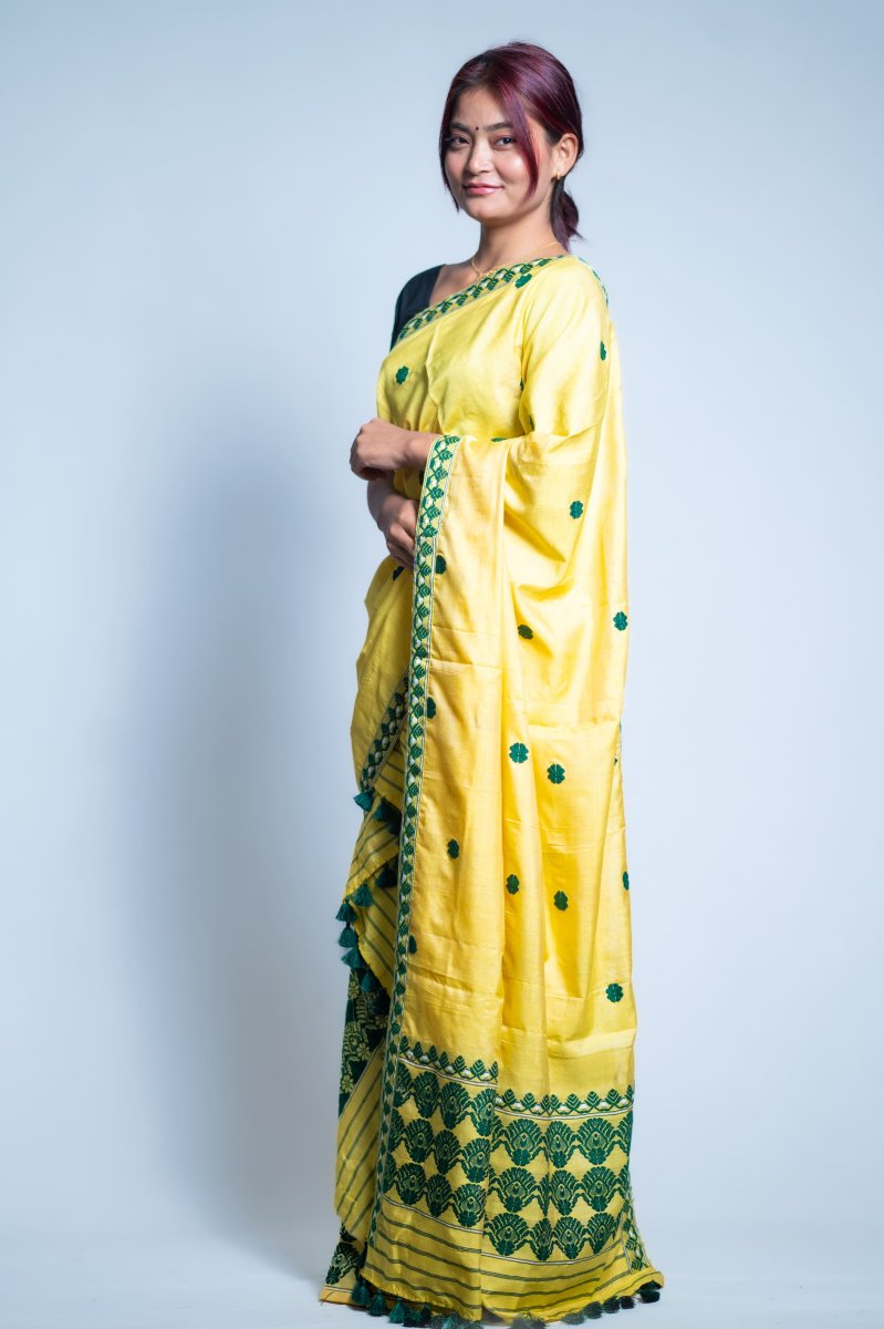 Micro modal by Tussar Silk Ready to Wear Mekhela Sador thumbnail 2