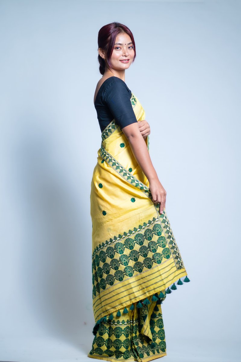 Micro modal by Tussar Silk Ready to Wear Mekhela Sador thumbnail 4