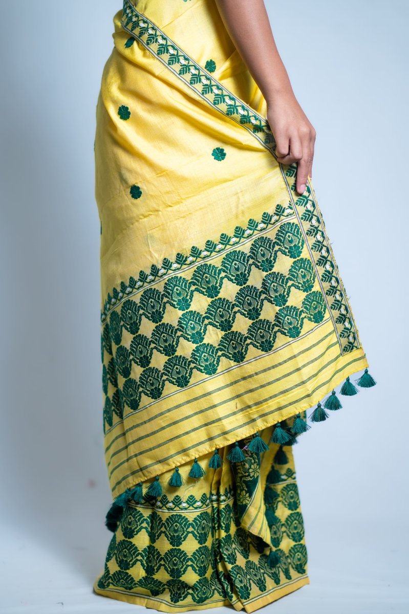 Micro modal by Tussar Silk Ready to Wear Mekhela Sador thumbnail 5