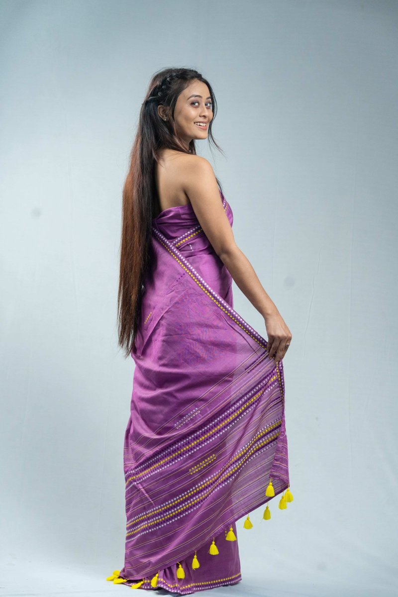 Pure Cotton by Tussar Silk Saree thumbnail 2