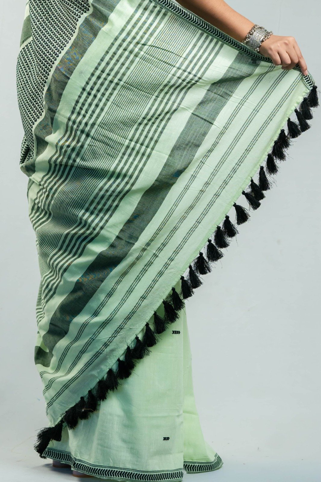 Cotton by Eri Silk in Mint Pastel Green thumbnail 4