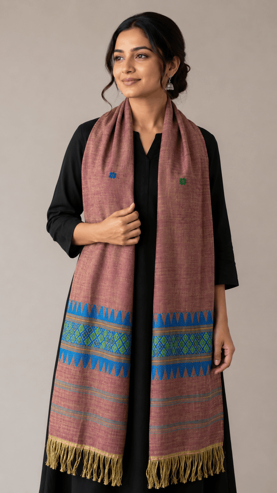 Cotton by Eri Stole Dusty Rose