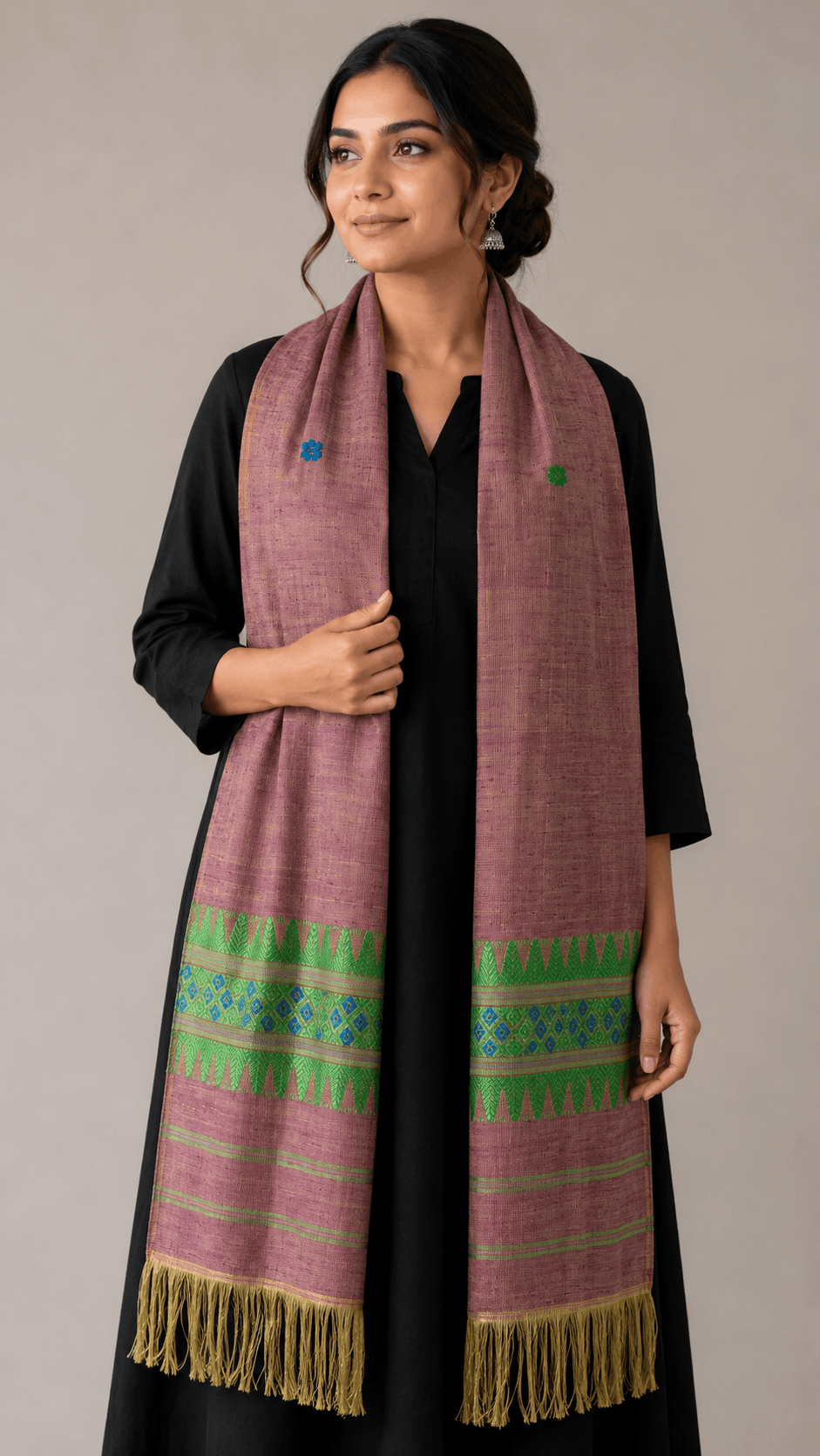 Cotton by Eri Stole Mauve thumbnail 3