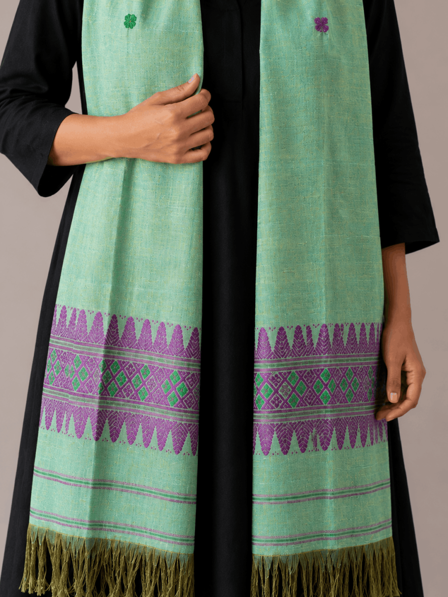Cotton by Eri Stole Mint Green thumbnail 2